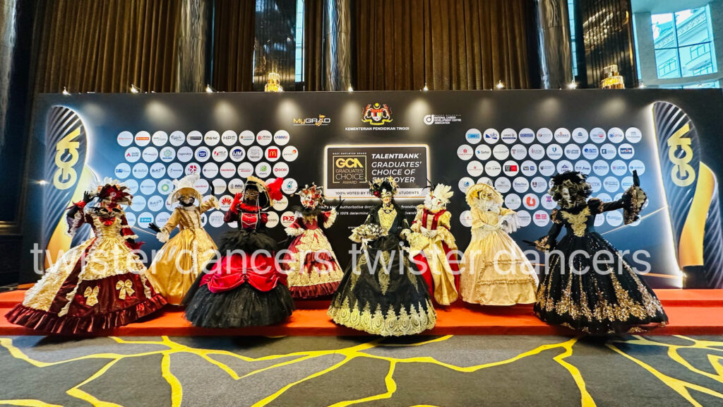 Elegant corporate event dancers performing for annual dinner in Malaysia